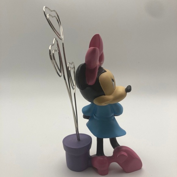 Vintage Disney Minnie Mouse 3 Photo Holder 6.5 inch‎ Resin Wire Classic - Picture 4 of 7